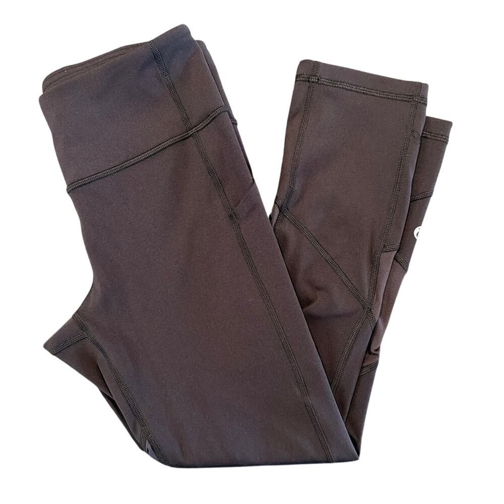 Lululemon Fast and Free Crop II 23" Leggings, Black, Women's Size 4